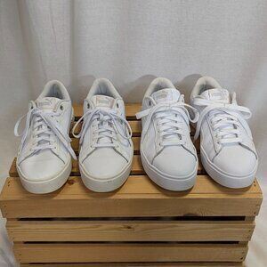 Two Pair of Puma White Leather Tennis Shoes Size 9